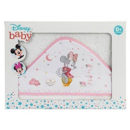 Capa De Bano Para Bebe Nina Capucha Con Dibujo De Minnie Mouse