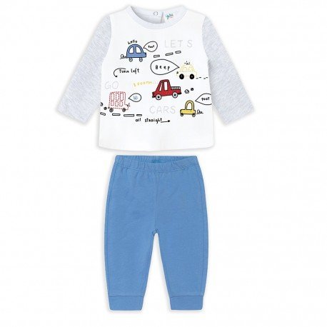 chandal-bebe camiseta verano rayas. 3 piezas de algodon
